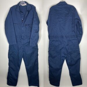 Vintage Key Imperial Blue Coveralls USA Workwear Mechanic Size 44 Long